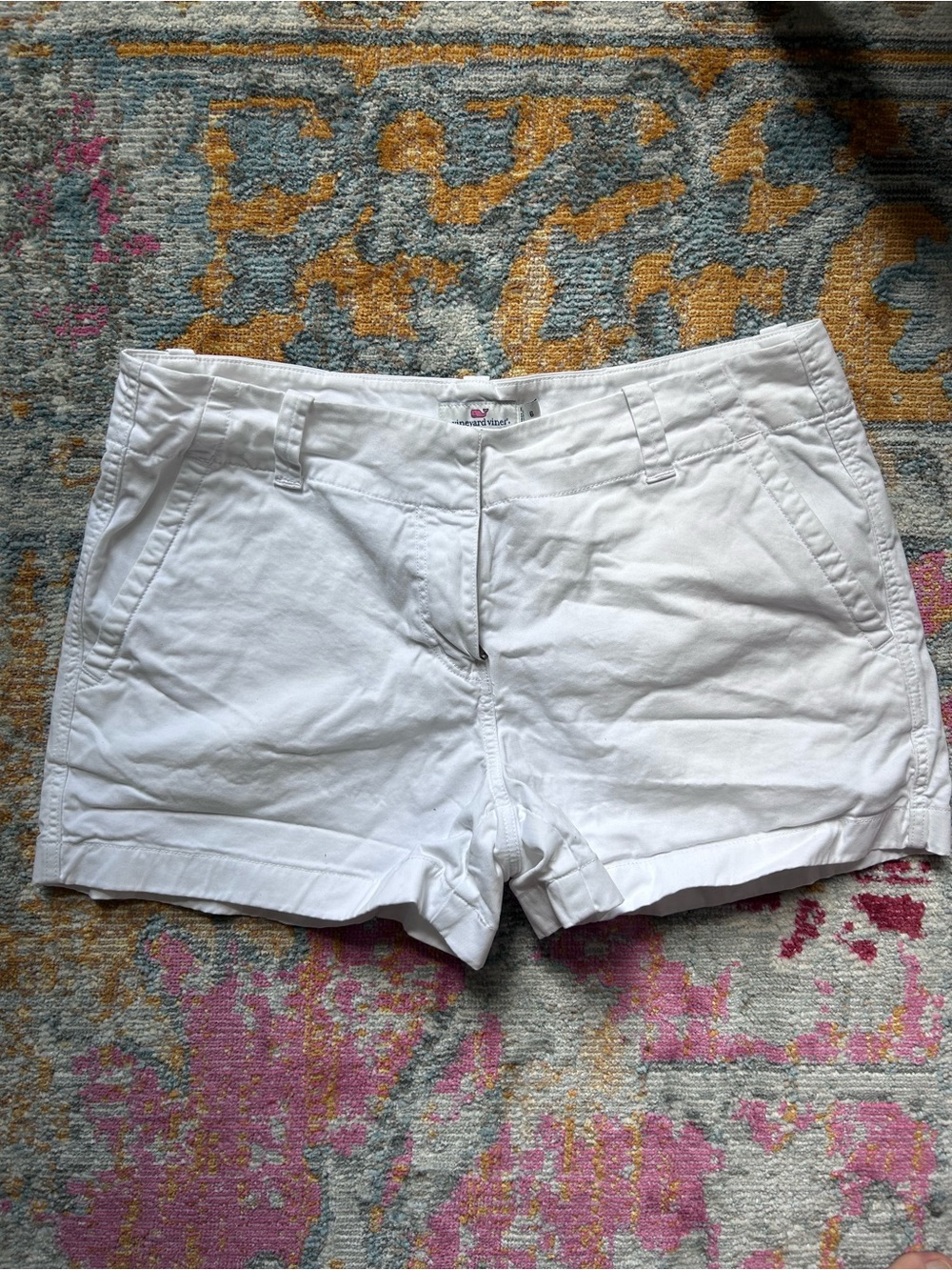 Vineyard Vines White Women's Cotton Bermuda Shorts